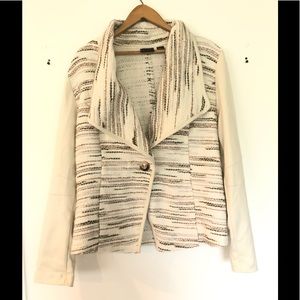 TRIBAL knit cardigan/blazer with faux leather
